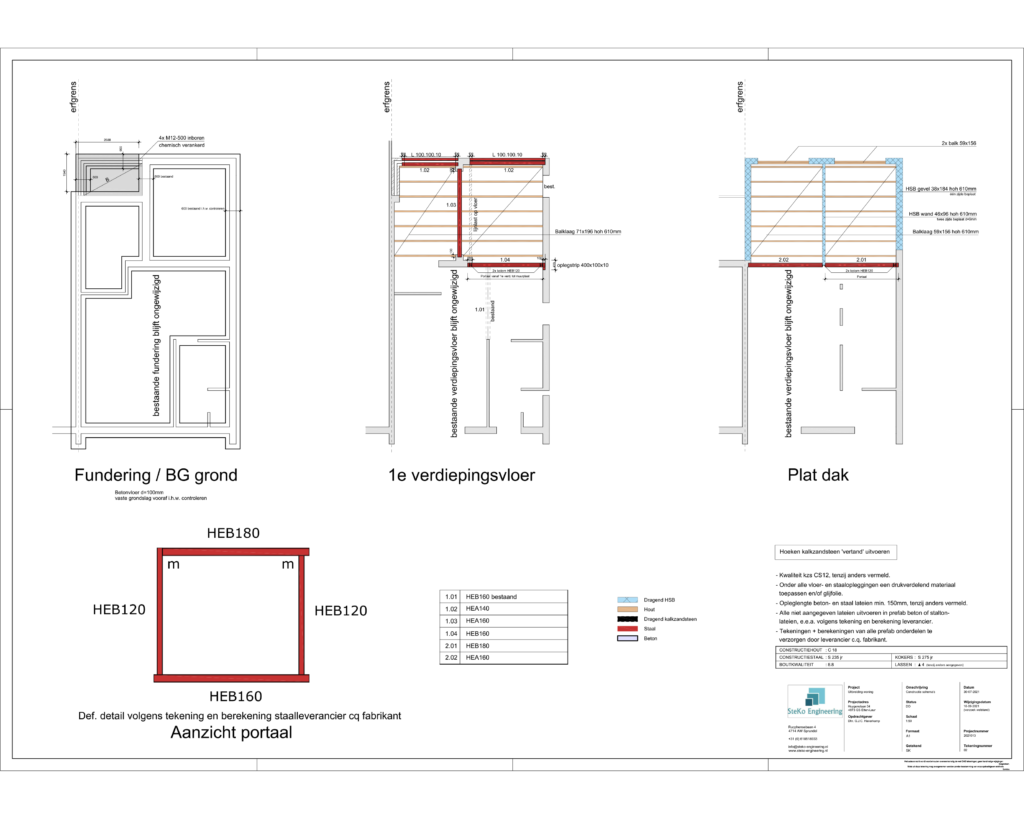 Bouwtekening achtergevel Etten-Leur-1
