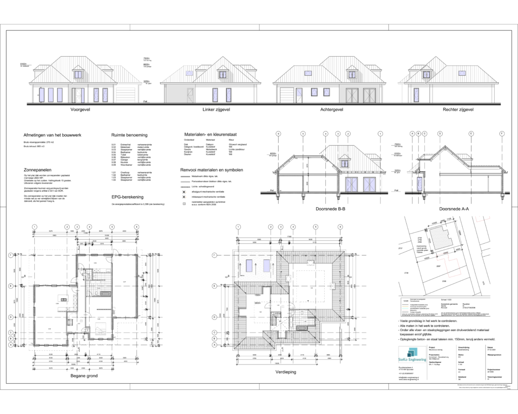 Nieuwbouw woning bouwtekening-1